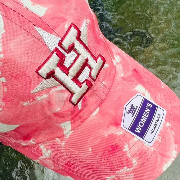 NWT Houston Astros Cap Hat Women Adjustable Pink Camouflage Cotton New - Picture 7 of 12